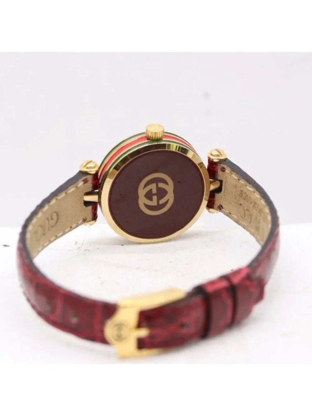 Gucci Preserved Sherry Line Quartz White Bordeaux Dial Watch
